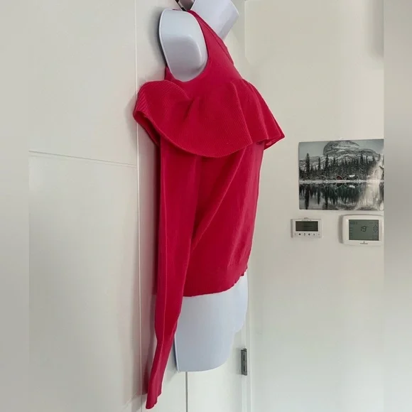 NWT SOFIA JEANS/ Pink/ Cold shoulders/ Knit long sleeve sweater/ Size US S - Picture 6 of 16